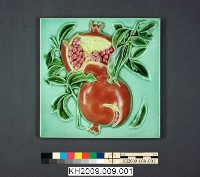 石榴紋馬約利卡瓷磚藏品圖，第1張