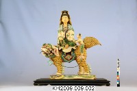 交趾陶觀音騎豺塑像藏品圖，第1張