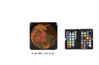 雕刻彩繪花卉紋方形漆盤藏品圖，第3張