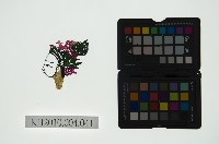 皮影戲偶頭 武旦藏品圖，第1張