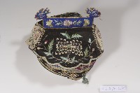 黑緞地脊厝雙鹿立體造型童帽藏品圖，第4張