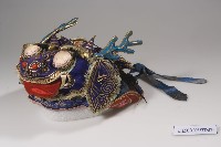 寶藍緞地麒麟立體造型童帽藏品圖，第3張