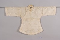 牙白綢地抽紗結邊大襟女衫藏品圖，第1張