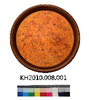 樹葉斑紋圓漆盤藏品圖，第1張