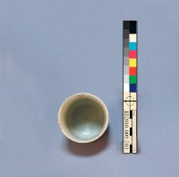 囍字花卉鬥雞紋彩瓷杯藏品圖，第5張