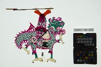 皮影戲偶全身男騎-道長騎麒麟藏品圖，第3張