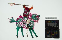 皮影戲偶全身男騎-道長騎青獅藏品圖，第3張