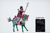 皮影戲偶全身男騎-道長騎青獅藏品圖，第1張