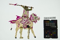 皮影戲偶全身男騎-老武生騎四不像藏品圖，第3張