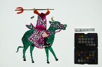 皮影戲偶全身男騎-道長騎獨角青牛藏品圖，第3張