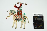 皮影戲偶全身男騎-武淨騎白象藏品圖，第3張