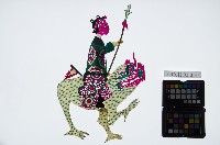 皮影戲偶全身男騎-武淨騎蟾蜍精藏品圖，第1張