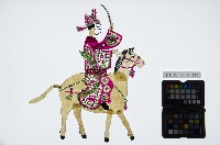 皮影戲偶全身男騎-狀元騎馬藏品圖，第1張