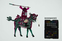 皮影戲偶全身男騎-道長騎麒麟藏品圖，第3張