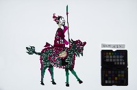 皮影戲偶全身男騎-道長騎麒麟藏品圖，第1張