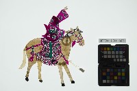 皮影戲偶全身男騎-縣官老爺騎白馬藏品圖，第3張