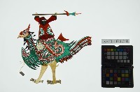 皮影戲偶全身女騎-道姑騎禽鳥藏品圖，第3張