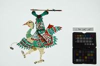 皮影戲偶全身女騎-道姑騎禽鳥藏品圖，第3張