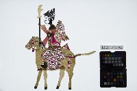 皮影戲偶全身男騎-將軍騎馬藏品圖，第1張