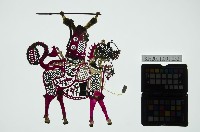 皮影戲偶全身男騎-老將軍騎麒麟藏品圖，第3張