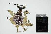 皮影戲偶全身女騎-道姑騎禽鳥藏品圖，第3張