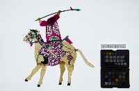 皮影戲偶左男騎-老妖道騎白馬（偶身）藏品圖，第1張