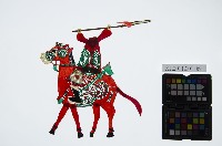 皮影戲偶左男騎-武淨騎馬（偶身）藏品圖，第1張