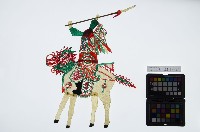 皮影戲偶左男騎-道長騎麒麟（偶身）藏品圖，第1張