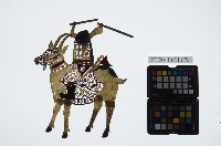 皮影戲偶右男騎-妖道騎羊（偶身）藏品圖，第1張