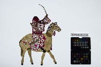 皮影戲偶右男騎-狀元騎白馬（偶身）藏品圖，第1張