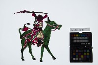 皮影戲偶右男騎-武生騎獨角青牛（偶身）藏品圖，第1張