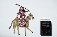 皮影戲偶右男騎-將軍騎馬（偶身）藏品圖，第1張