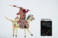 皮影戲偶男騎-老將軍騎白馬（偶身）藏品圖，第1張