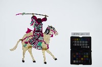 皮影戲偶女騎-女將軍騎馬（偶身）藏品圖，第1張