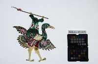 皮影戲偶女騎-道姑騎禽鳥（偶身）藏品圖，第1張