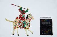 皮影戲偶女騎-女將騎馬（偶身）藏品圖，第1張