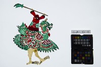 皮影戲偶女騎-道姑騎龍頭禽鳥（偶身）藏品圖，第1張