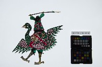 皮影戲偶女騎-道姑騎禽鳥（偶身）藏品圖，第1張