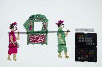 皮影戲道具偶-轎夫與花轎藏品圖，第1張