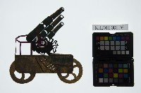 皮影戲道具偶-大砲藏品圖，第1張