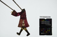 皮影戲簽桿立身偶-白臉淨（偶身）藏品圖，第1張