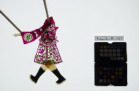 皮影戲簽桿立身偶-反派武官（偶身）藏品圖，第1張