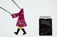 皮影戲簽桿立身偶-文丑官（偶身）藏品圖，第1張