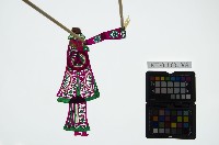 皮影戲簽桿立身偶-道姑（偶身）藏品圖，第1張