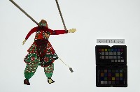 皮影戲簽桿立身偶-女將（偶身）藏品圖，第2張