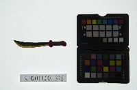 皮影戲簽桿立身偶-女將（偶身）藏品圖，第3張
