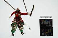 皮影戲簽桿立身偶-女將（偶身）藏品圖，第1張