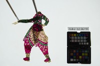 皮影戲簽桿立身偶-女將（偶身）藏品圖，第1張