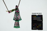 皮影戲簽桿立身偶-老彩旦（偶身）藏品圖，第1張