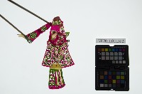 皮影戲簽桿立身偶-官夫人（偶身）藏品圖，第1張